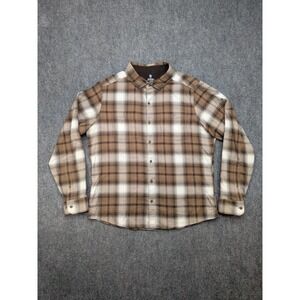 Kuhl Brown Plaid Casual Button Down Shirt